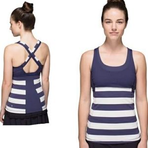 Lululemon Stuff your bra 2 striped tank top